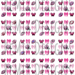 Pro Football All 32 Teams Rhinestone Pink Football PNG Bundle (Digital PNG Files)