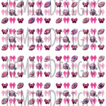 Pro Football All 32 Teams Rhinestone Pink Football PNG Bundle (Digital PNG Files)