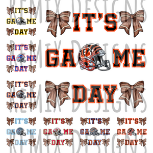 It's Game Day Coquette Bows, Bundle 2, Pro Football All 32 Teams Rhinestone PNG Bundle (Digital PNG Files)