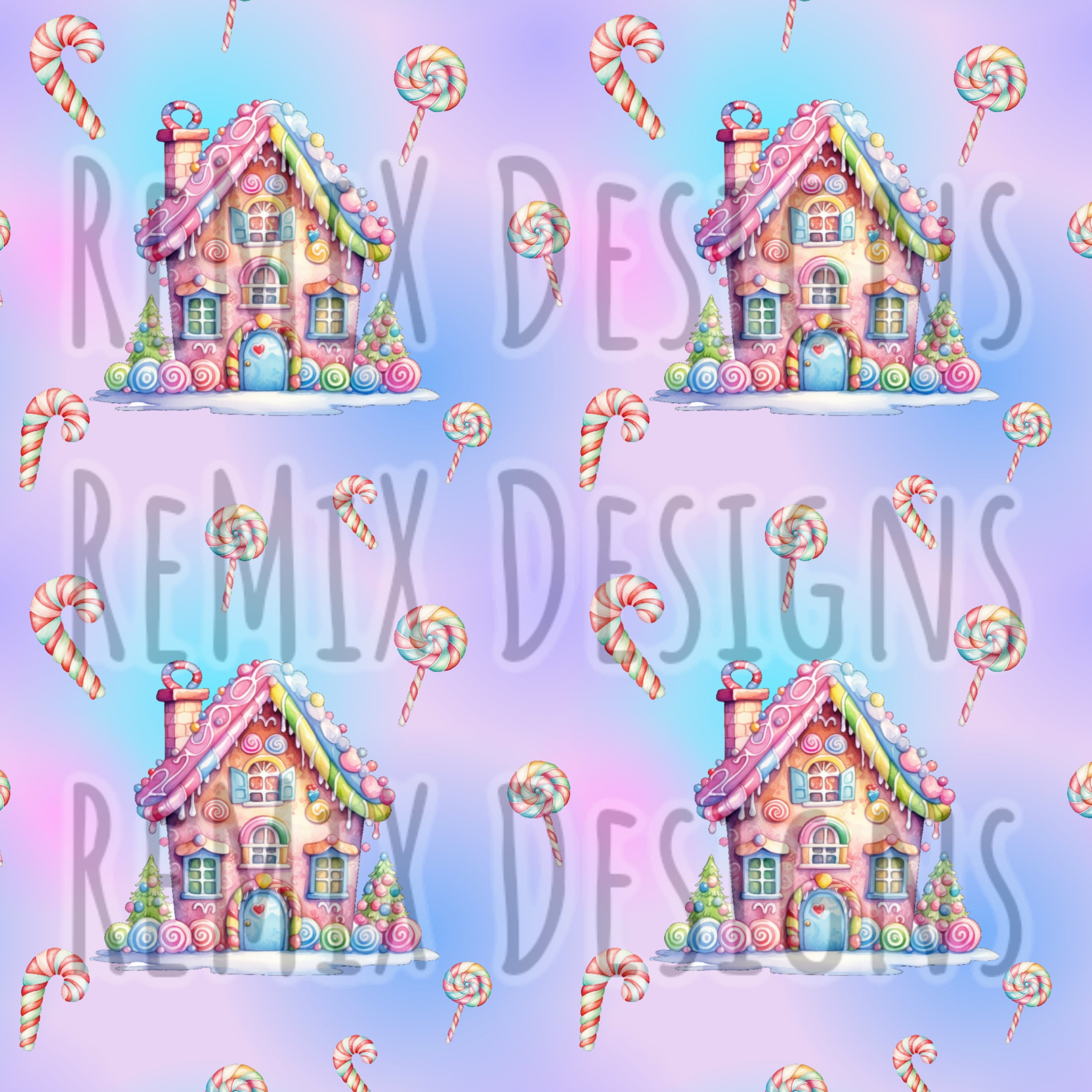 Gingerbread Candies (Seamless Digital File)