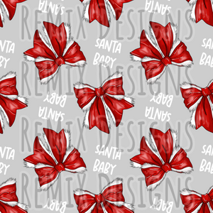 Santa Baby Bows (Seamless Digital File)