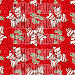 Oh Christmas Tree Striped Bows (Seamless Digital File)