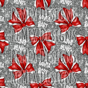 Santa Baby Santa Bows (Seamless Digital File)