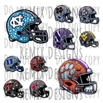 College Football Teams Rhinestone Helmet Clipart Bundle, 44 Teams (Digital PNG Files)