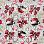 Santa Baby Hat Santa Bows (Seamless Digital File)