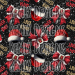 Santa Baby Hat Santa Bows (Seamless Digital File)