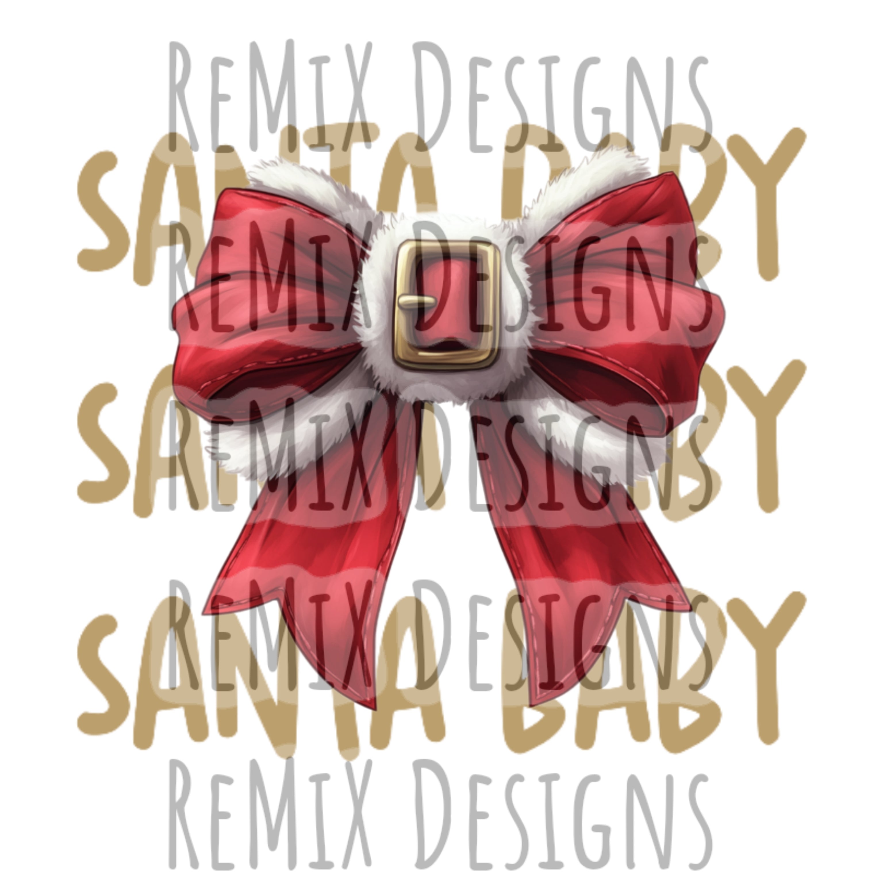 Santa Baby Bow (PNG Digital File)