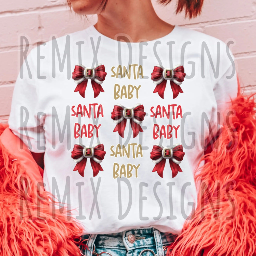 Santa Baby Bows (PNG Digital File)