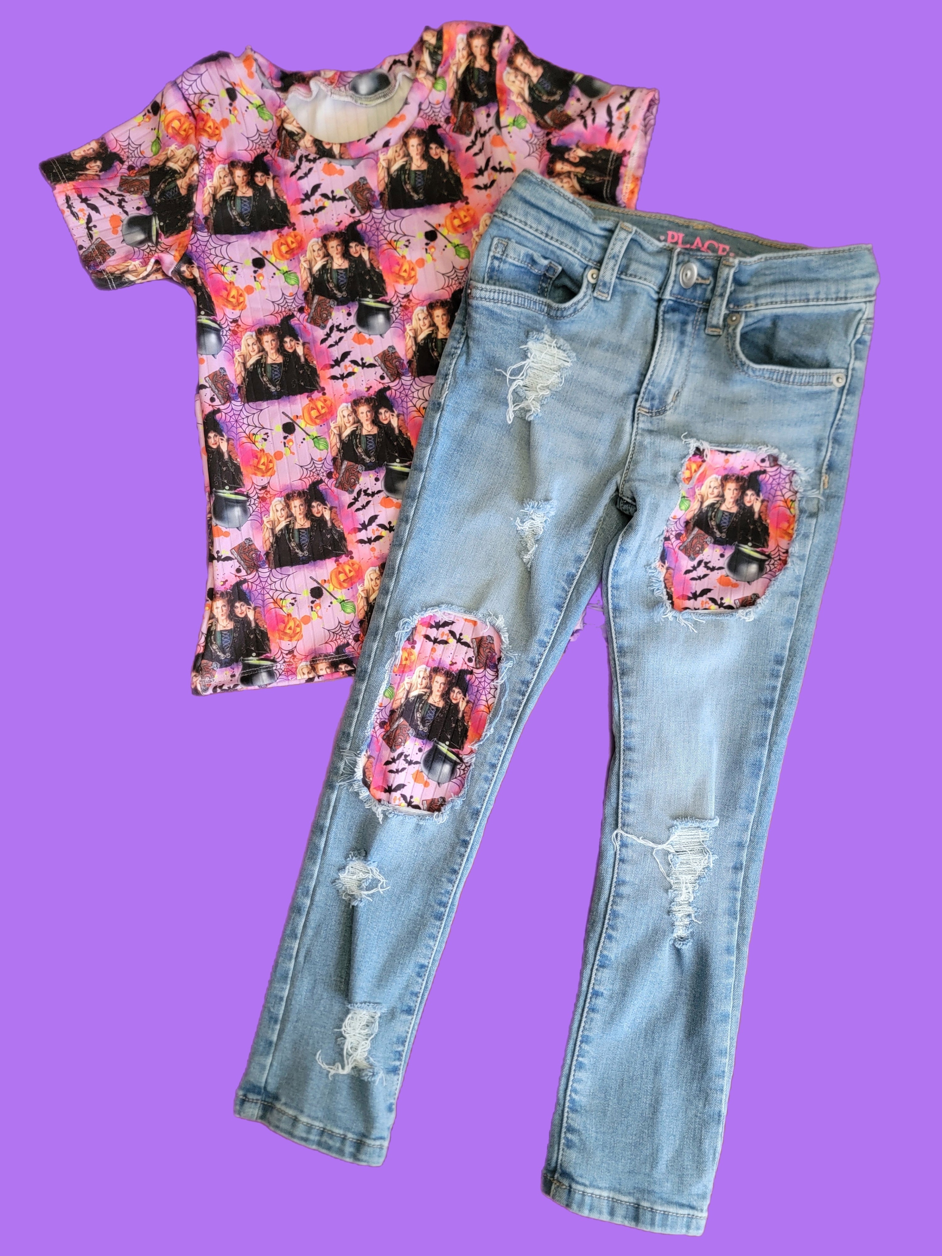 Create Your Own (Choose your fabric) - Distressed Jeans (Girls or Boys)