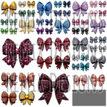 Rhinestone Coquette Bows Clipart Bundle (Digital PNG Files)