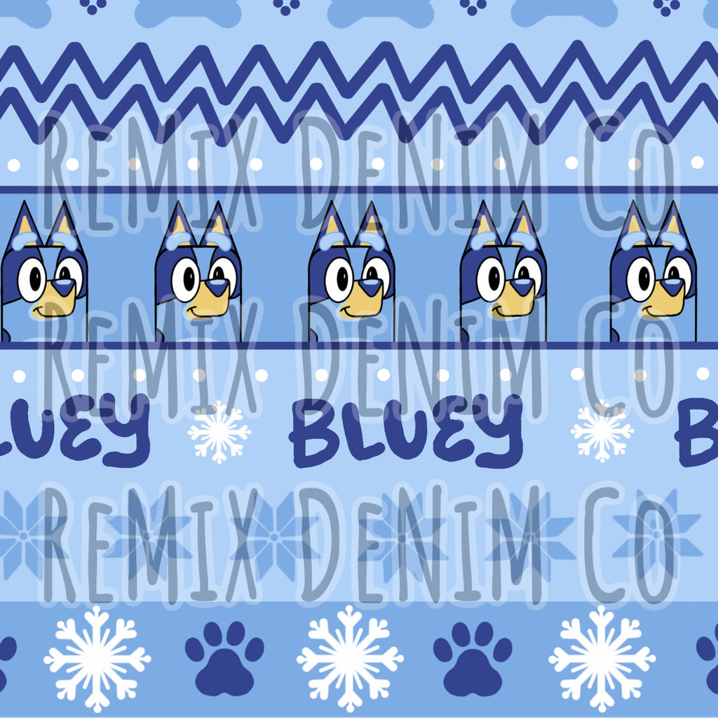 Blue Dog Heeler Sweater Print