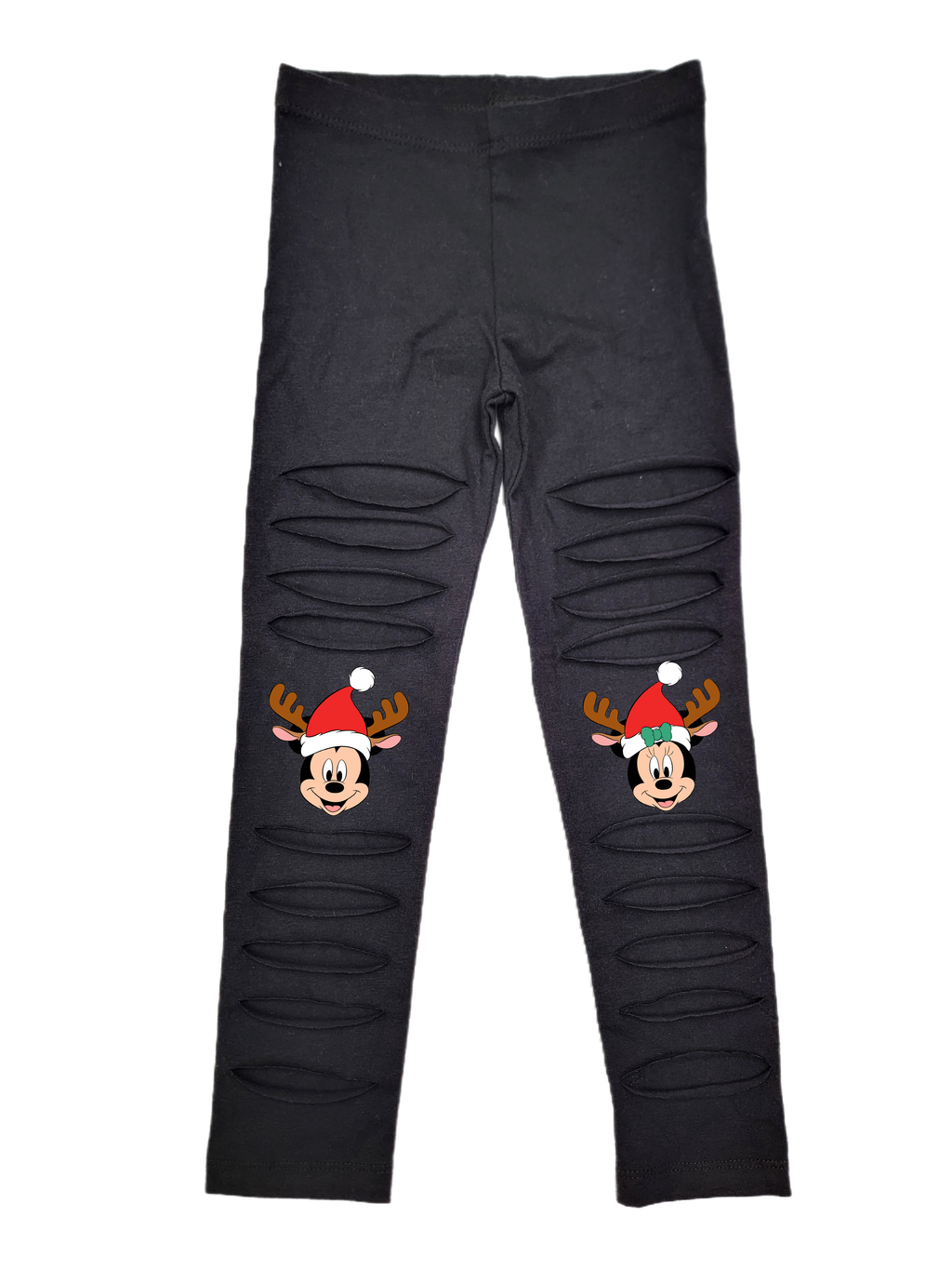 Mouse Christmas Distressed Leggings