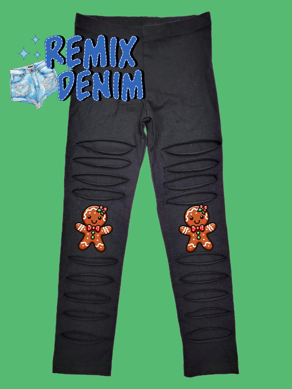 Gingerbread Girls Distressed Leggings