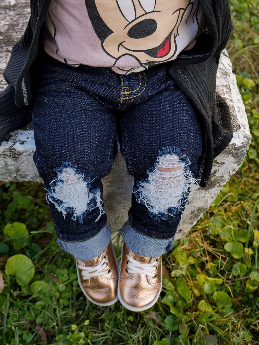 Randomly Distressed Jeans