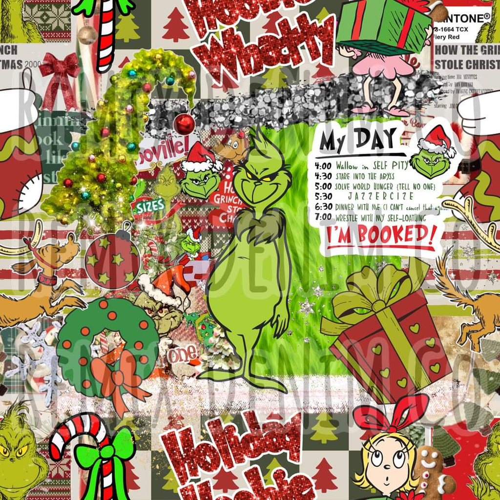 Green Guy Collage, Holiday Hoobie Whatty