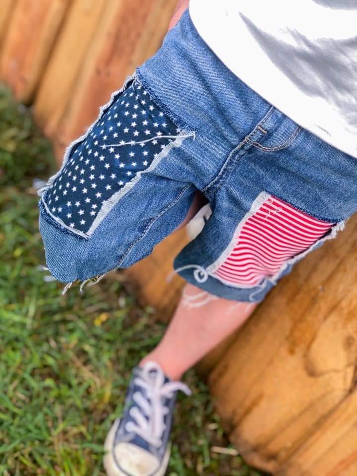 Stars And Stripes Distressed BOYS Shorts