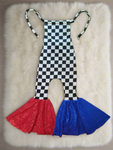 🏁 Sparkle Halter Bell Romper 4T (READY TO SHIP)