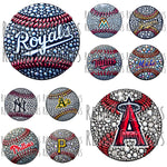 Pro Baseball All 30 Teams Rhinestone Baseballs Clipart Bundle (Digital PNG Files)