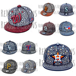 Pro Baseball All 30 Teams Rhinestone Flatbill Hats Clipart Bundle (Digital PNG Files)