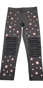 Mystery Glitz Bling Distressed Leggings
