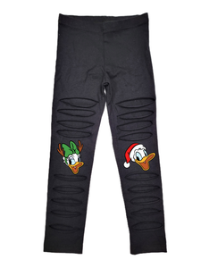 Ducks Christmas Distressed Leggings