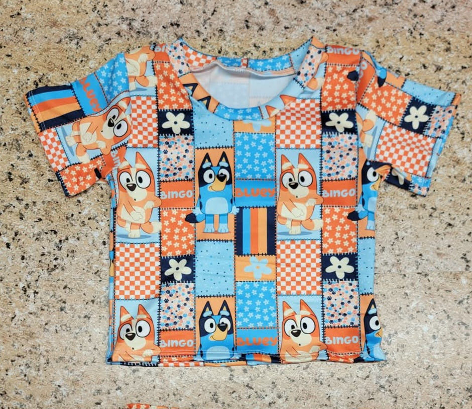 Cropped Fitted Tshirt (Short Sleeve)(Mystery print or solid color)