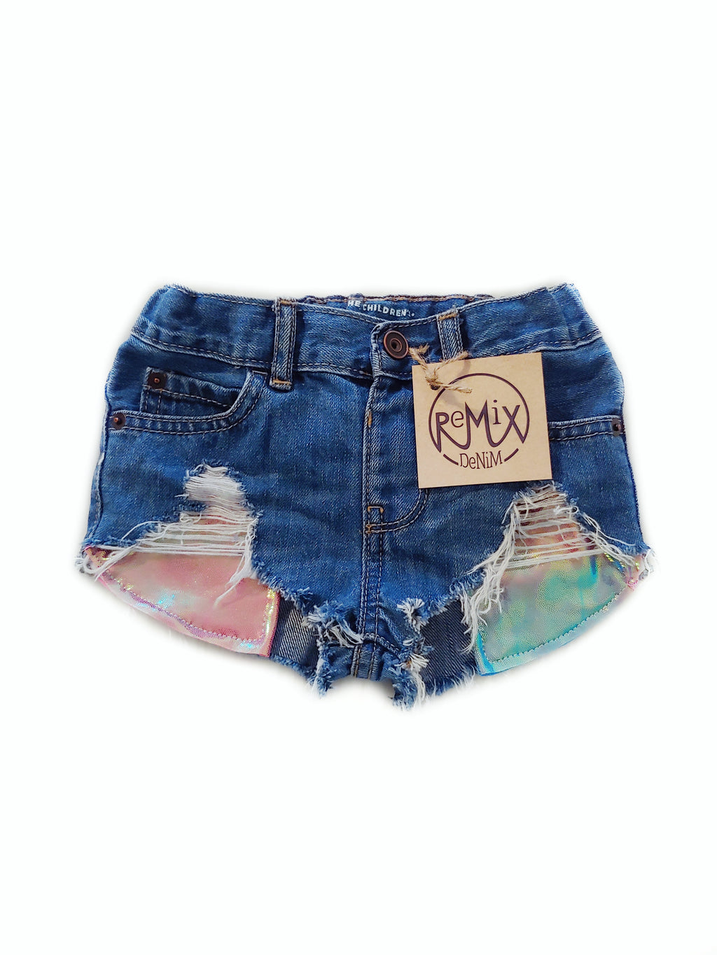 Cotton Candy Hilo Distressed Shorties