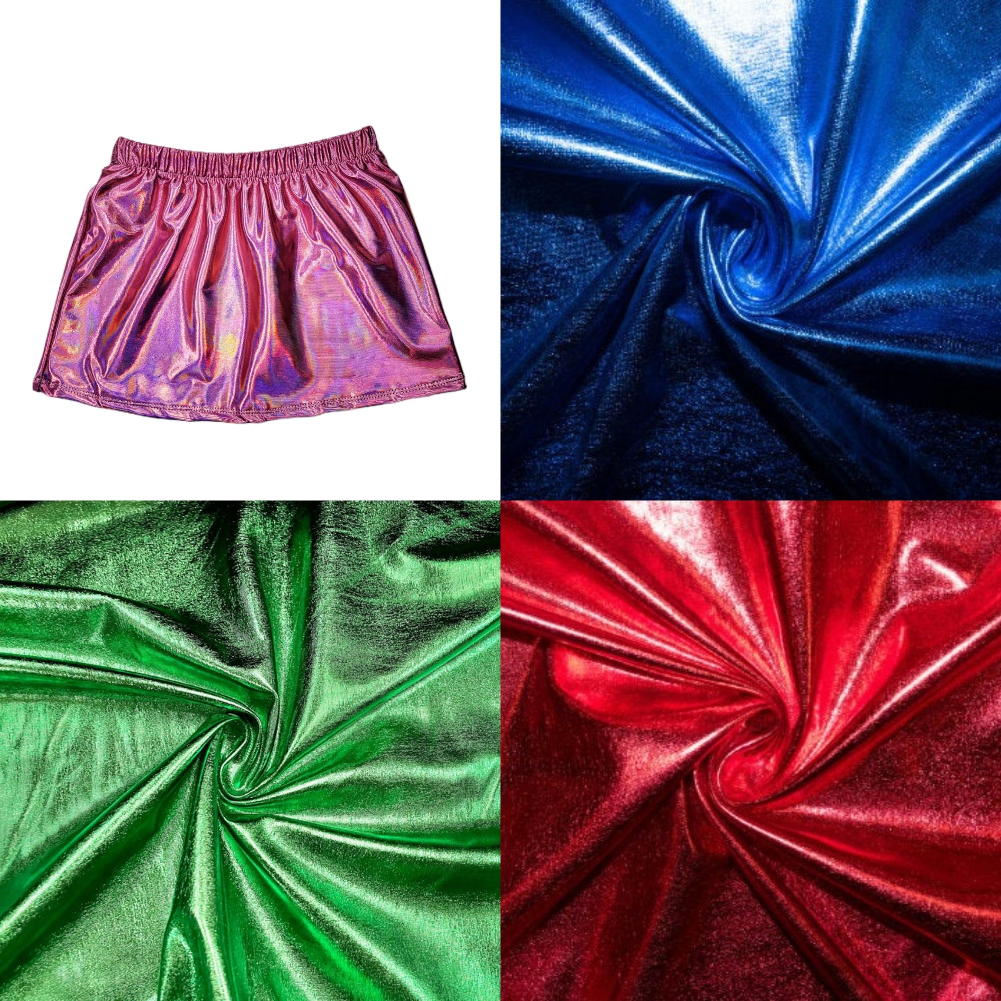 Metallic Pleather Skirt (Choose Your Color)