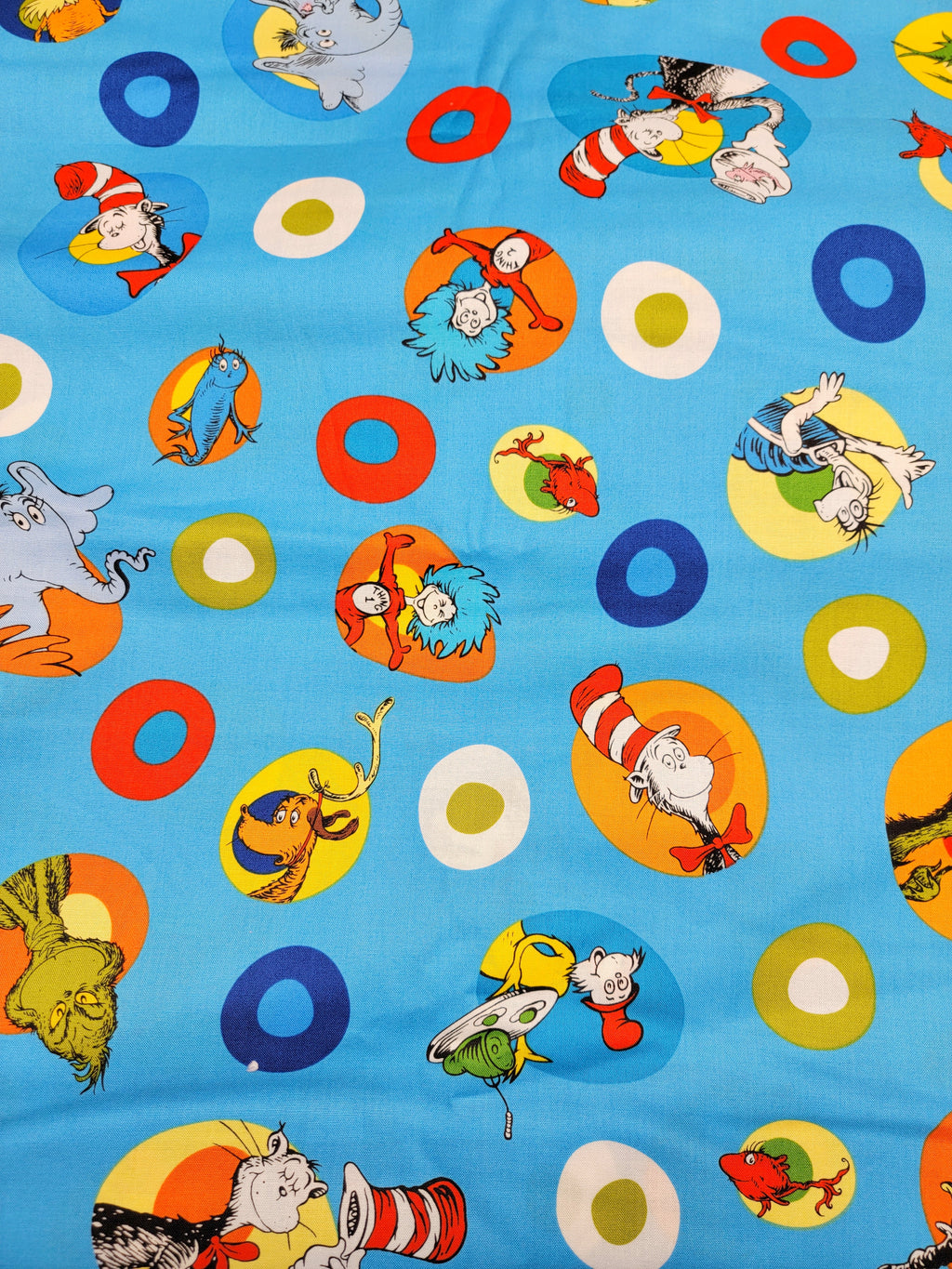 Characters Blue Circles Short Sleeve Button Up Shirt