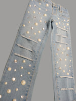 Glitz and Glam Distressed Jeans