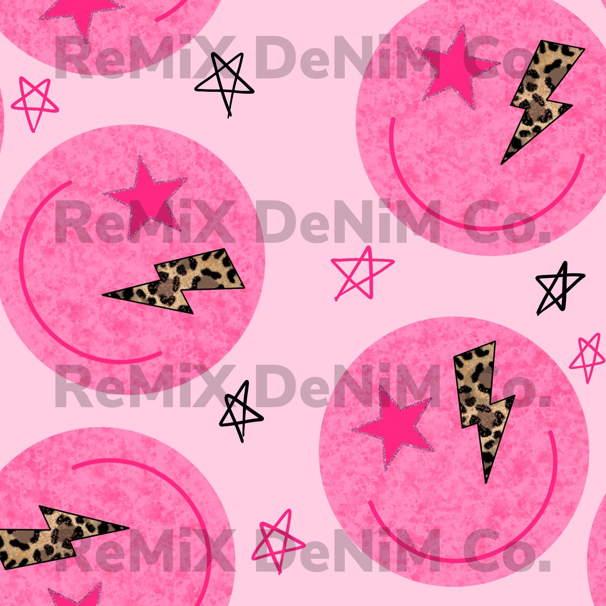 Pink Lightning Leopard Smiley
