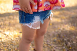 Rose Gold Sequin Hilo Distressed Shorties