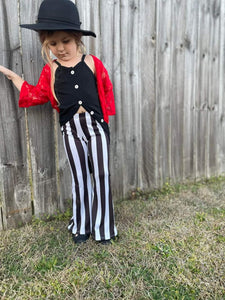 Black and White Stripe Bell Bottoms