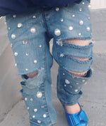 Glitz and Glam Distressed Jeans