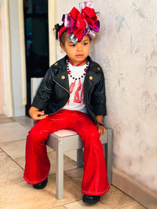 Red Shimmer Bell Bottoms