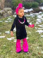 Pink Shimmer Bell Bottoms